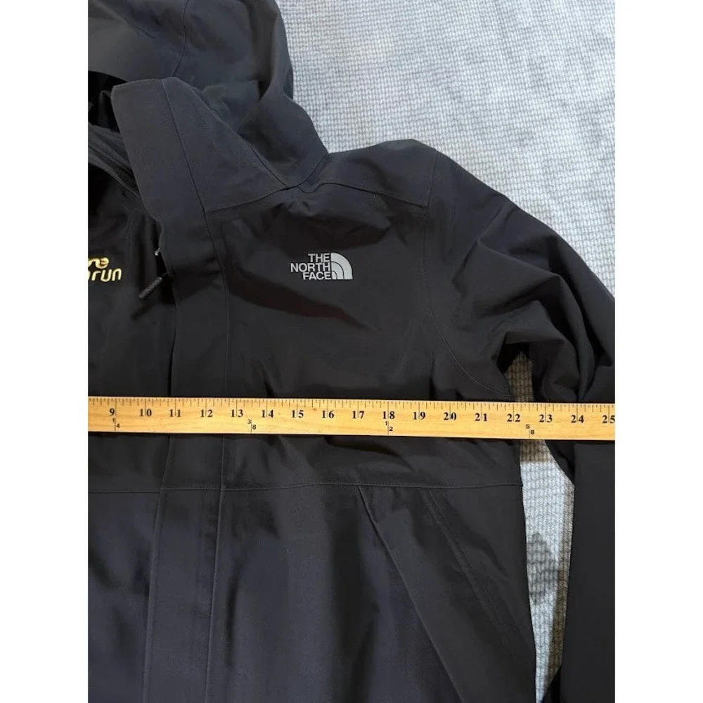 The North Face Sunrun Apex Flex Jacket Mens Large Black Hooded Windbreaker.